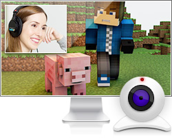 Bandicam 录屏特点 - 添加网络摄像头，水印